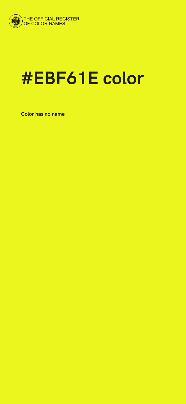 #EBF61E color image