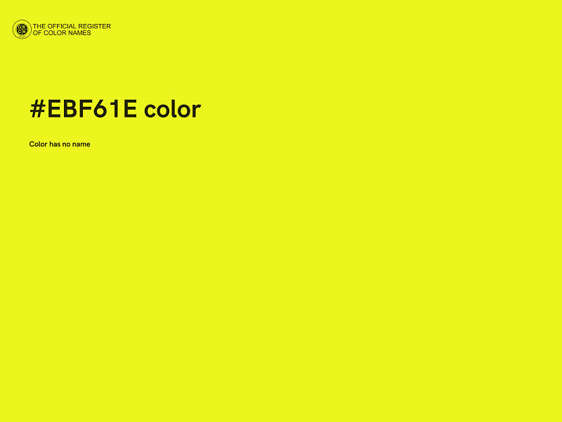 #EBF61E color image