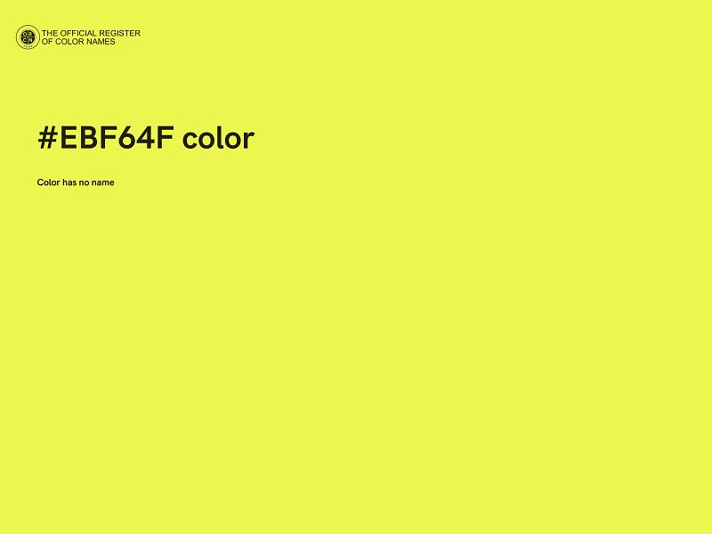 #EBF64F color image