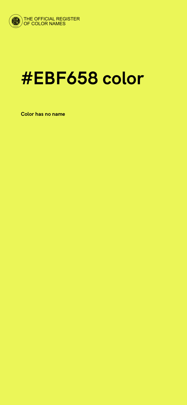 #EBF658 color image