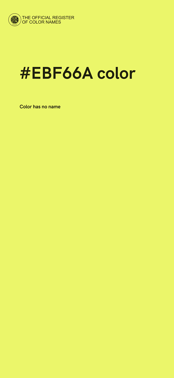 #EBF66A color image