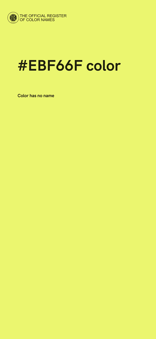 #EBF66F color image