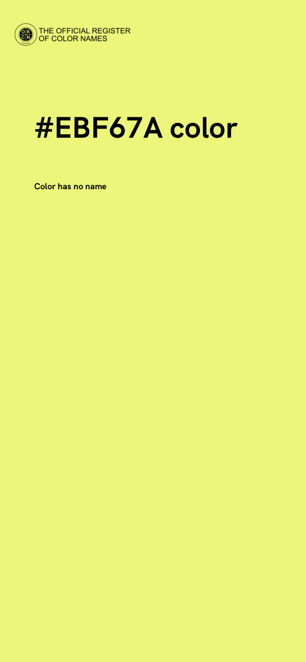 #EBF67A color image