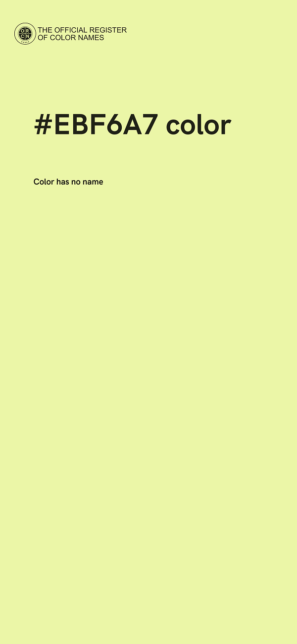 #EBF6A7 color image