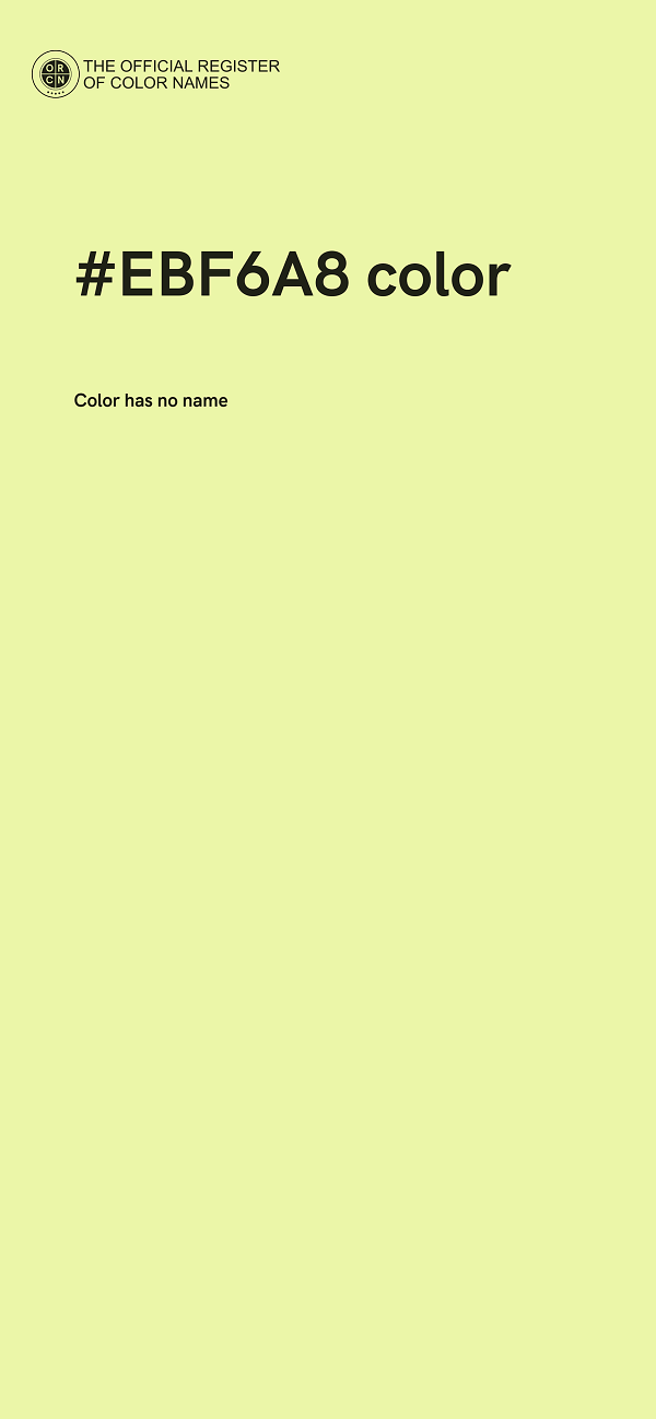 #EBF6A8 color image