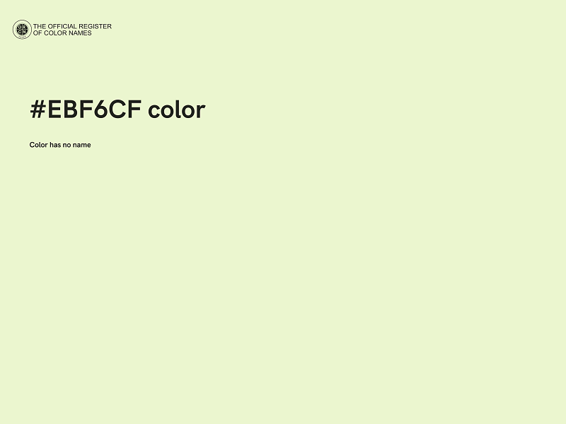 #EBF6CF color image