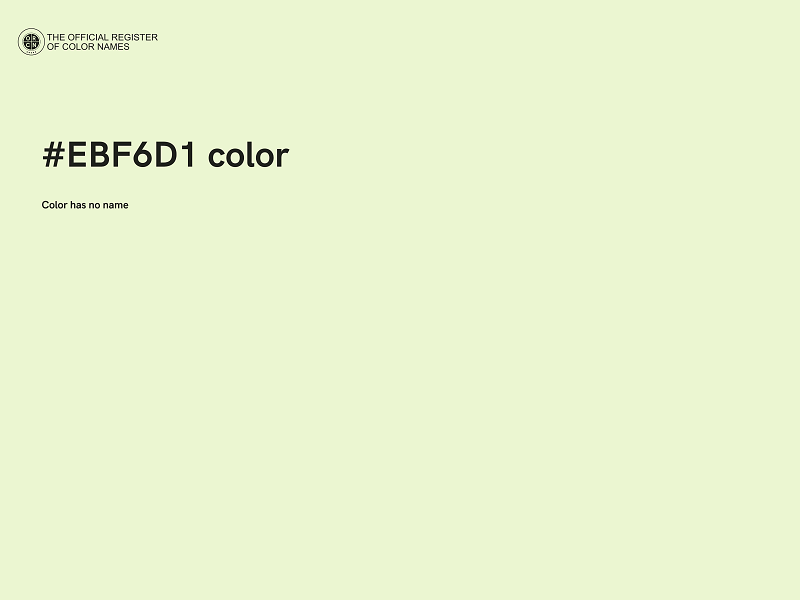 #EBF6D1 color image