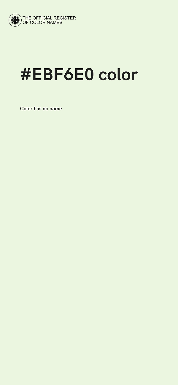 #EBF6E0 color image