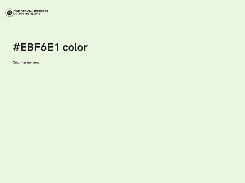 #EBF6E1 color image