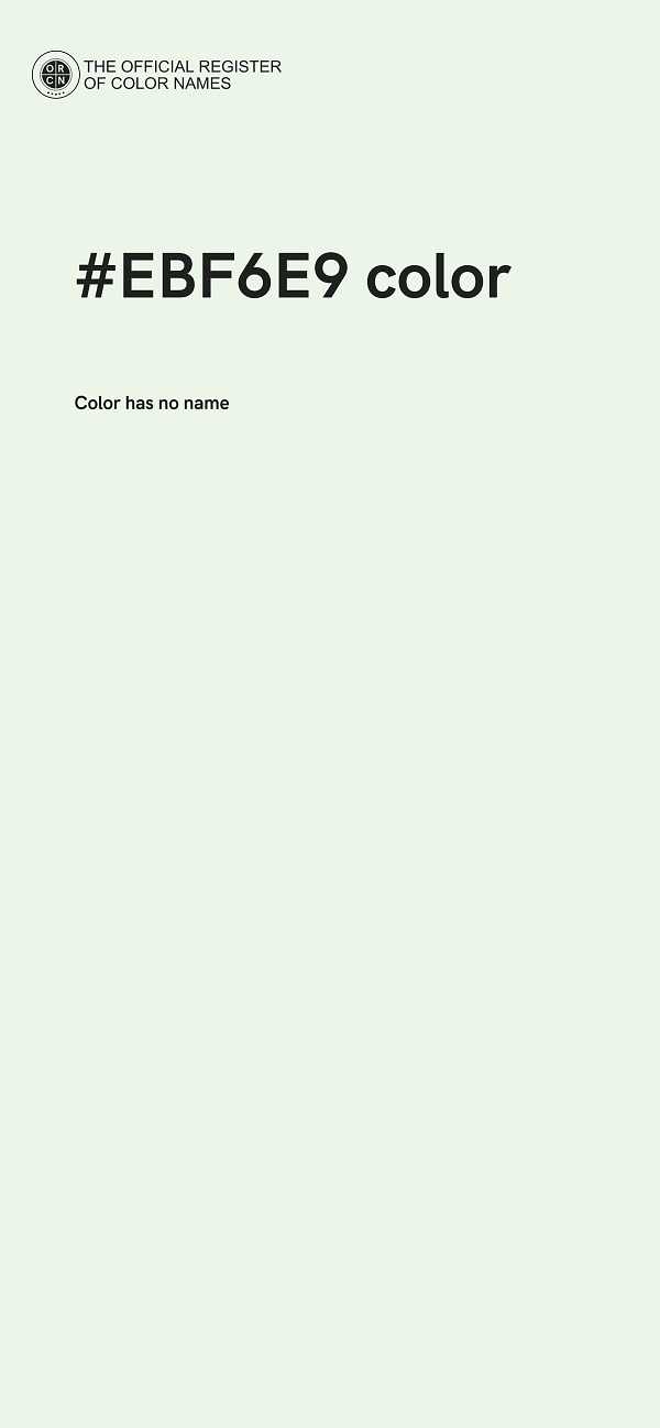#EBF6E9 color image
