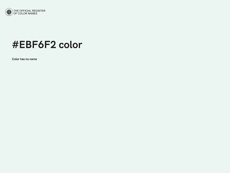 #EBF6F2 color image