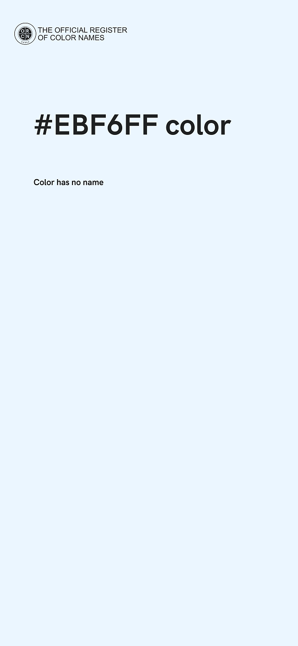 #EBF6FF color image