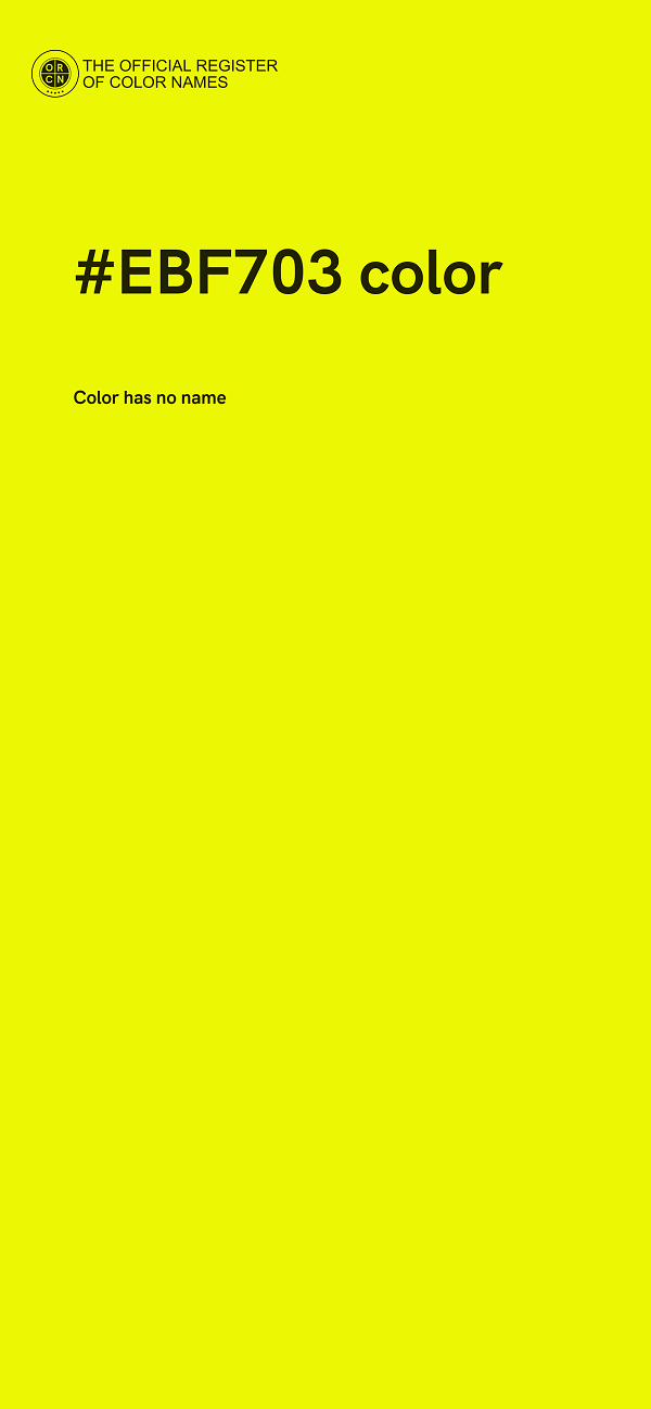 #EBF703 color image