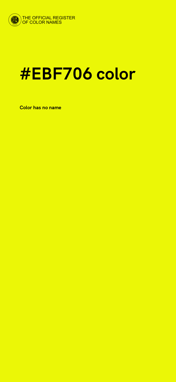 #EBF706 color image