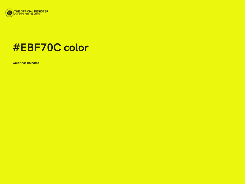 #EBF70C color image