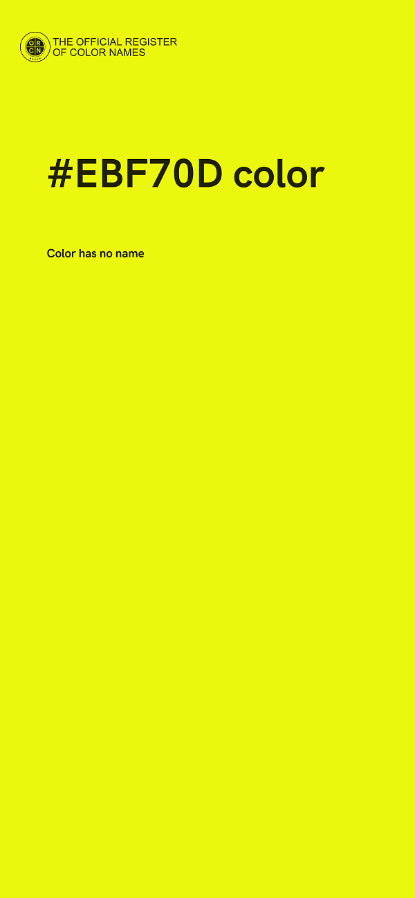 #EBF70D color image