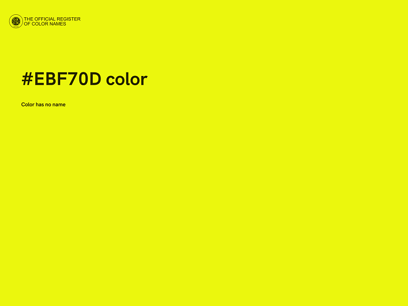 #EBF70D color image