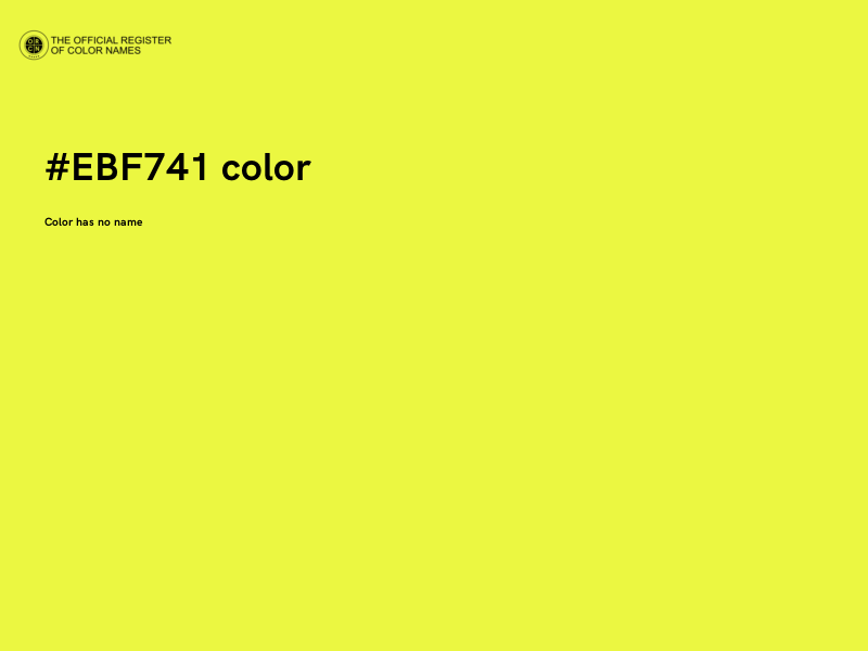 #EBF741 color image
