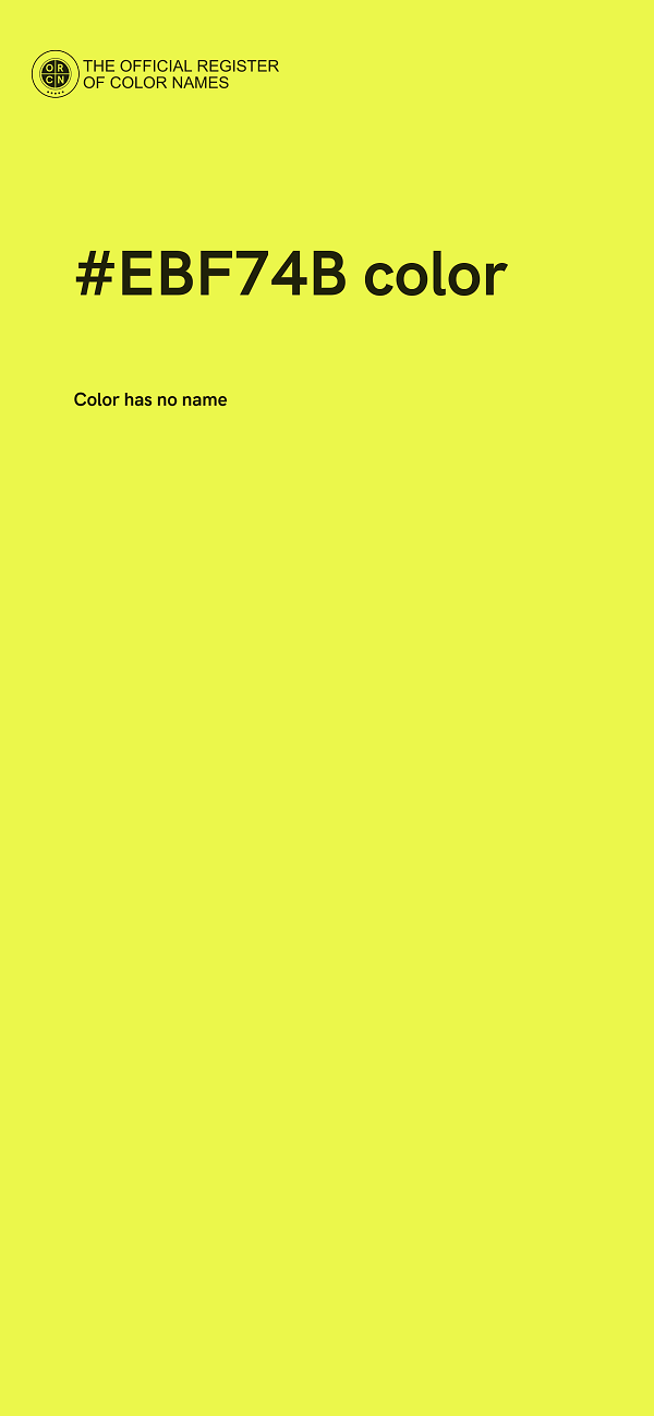 #EBF74B color image