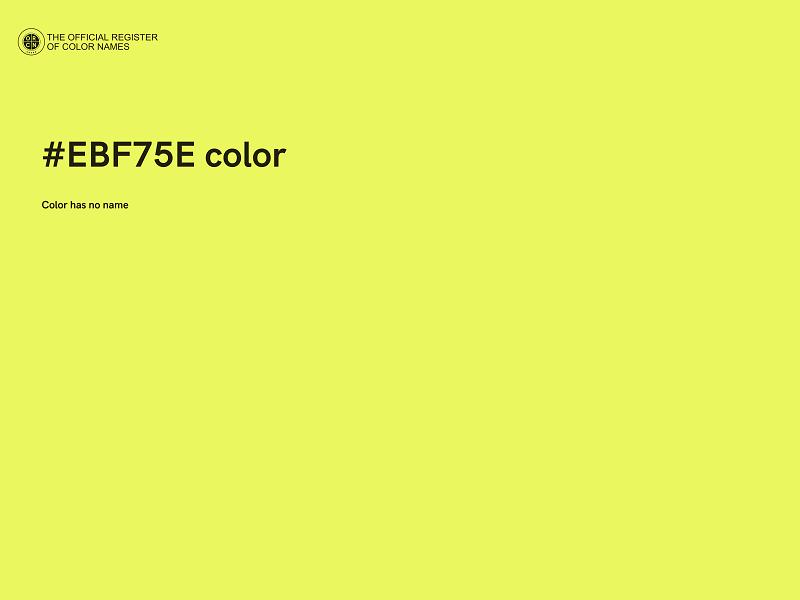 #EBF75E color image