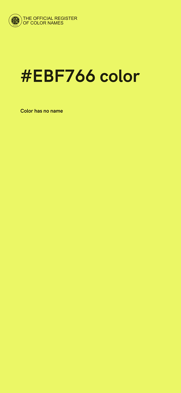 #EBF766 color image