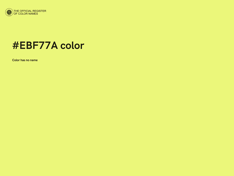 #EBF77A color image