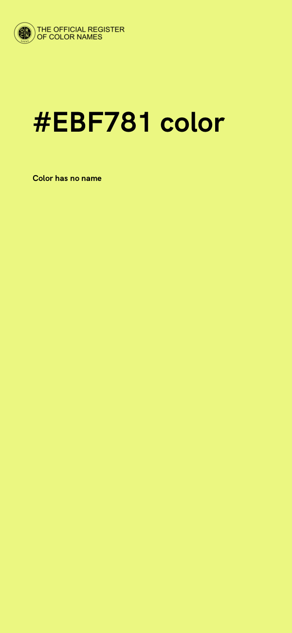 #EBF781 color image