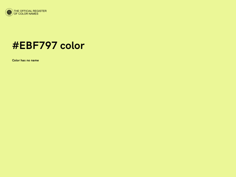 #EBF797 color image