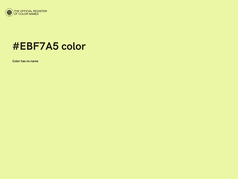 #EBF7A5 color image