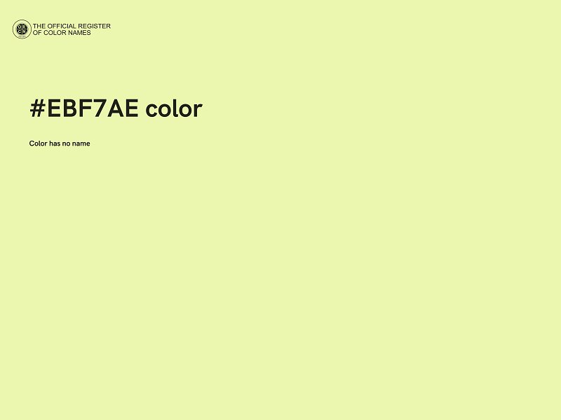 #EBF7AE color image