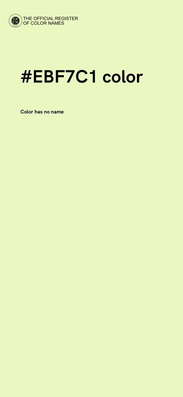 #EBF7C1 color image