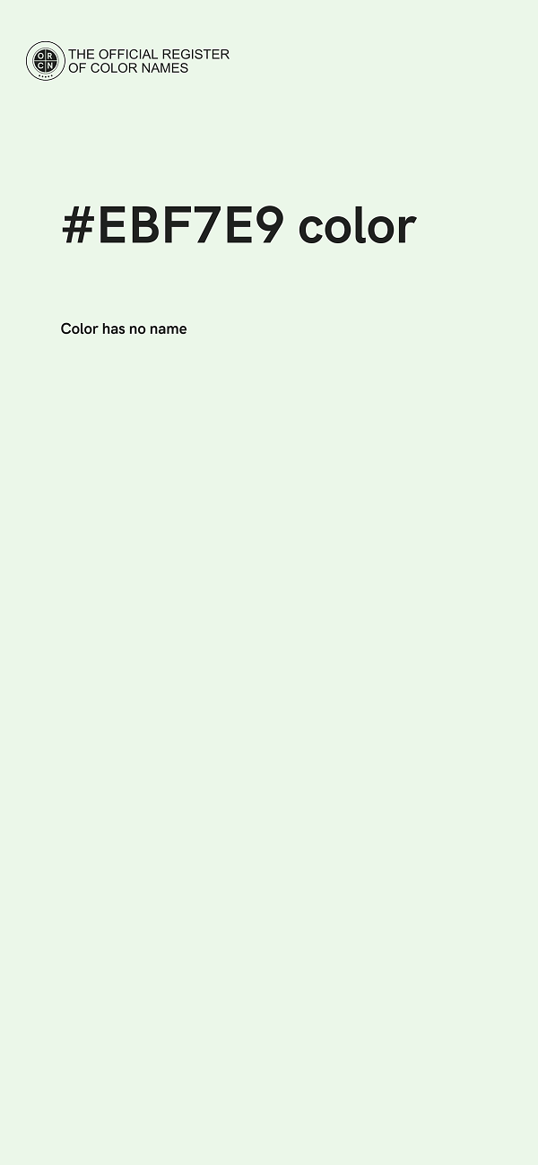 #EBF7E9 color image