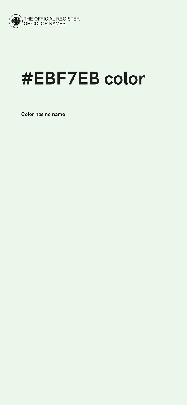 #EBF7EB color image
