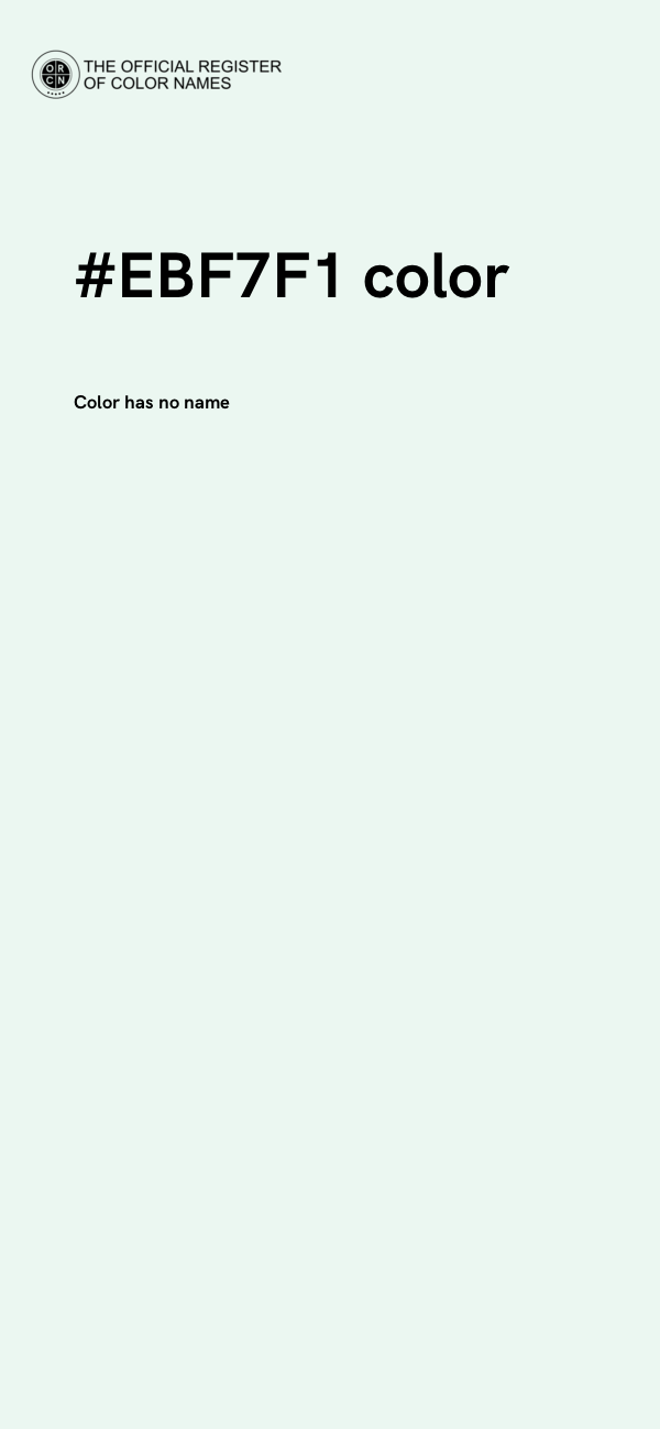 #EBF7F1 color image