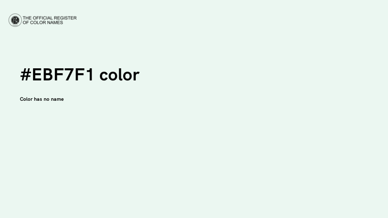 #EBF7F1 color image