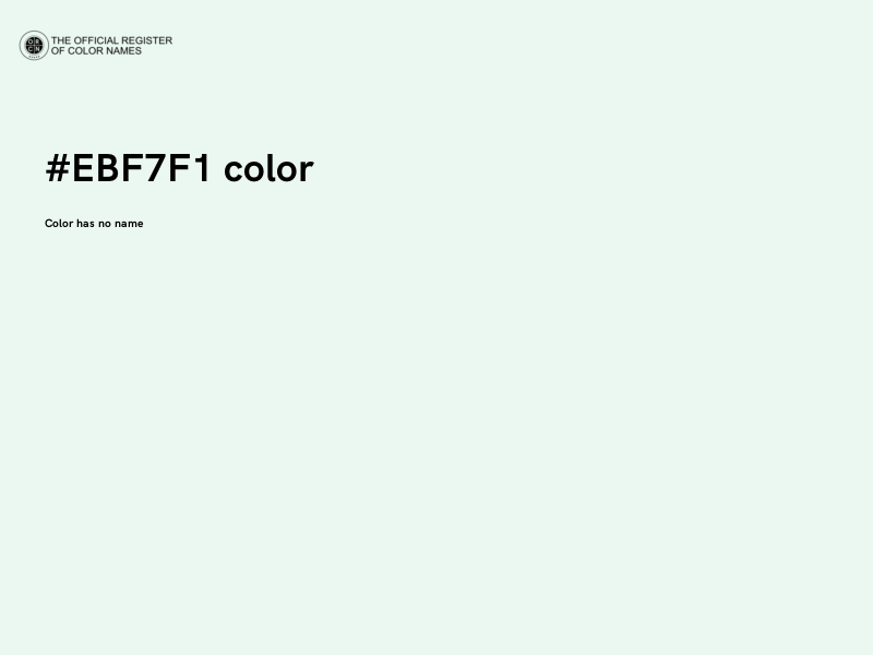 #EBF7F1 color image