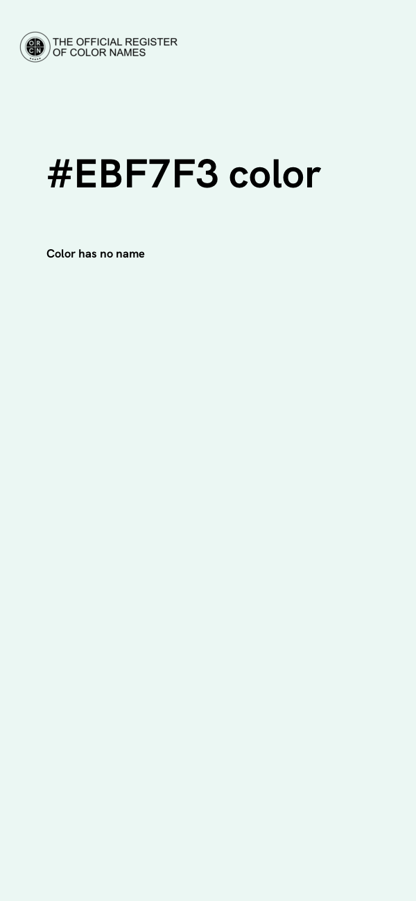 #EBF7F3 color image