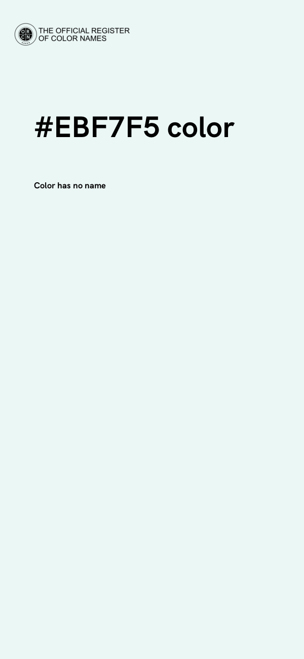 #EBF7F5 color image