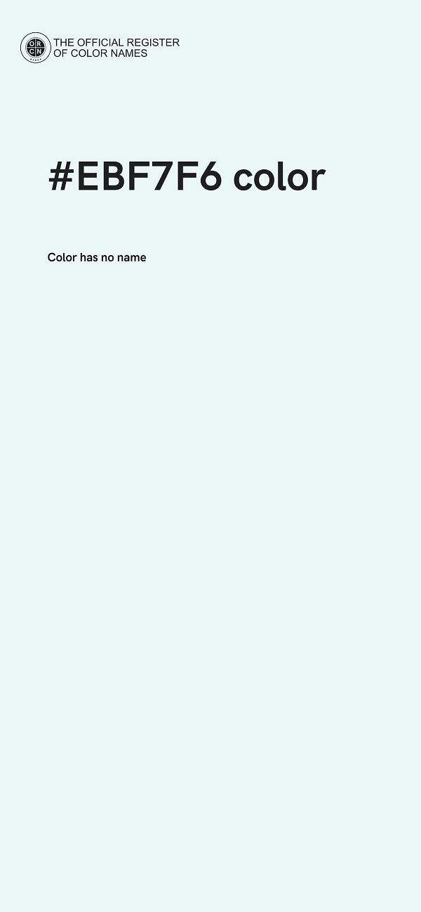 #EBF7F6 color image