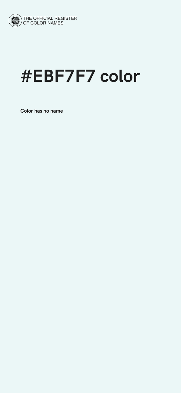 #EBF7F7 color image