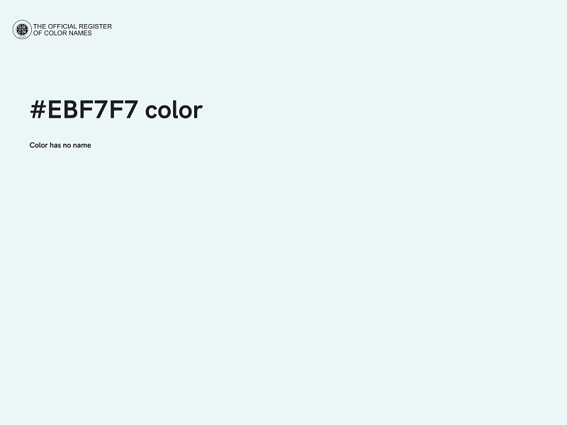 #EBF7F7 color image