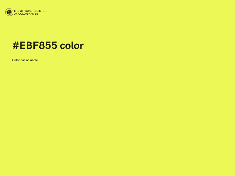 #EBF855 color image