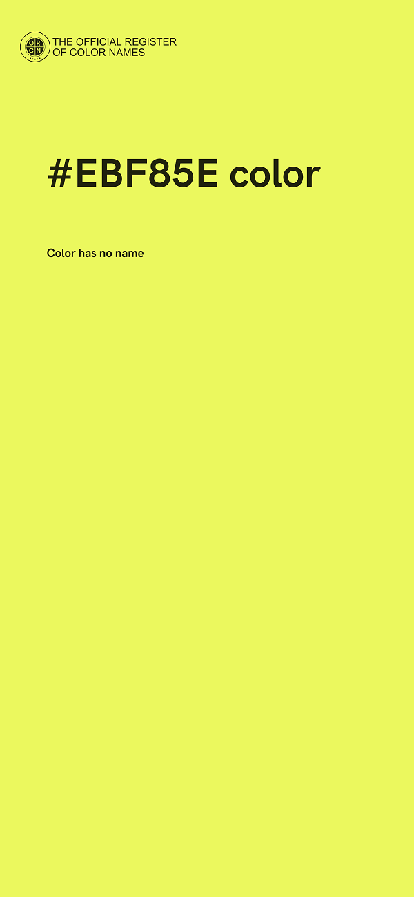 #EBF85E color image