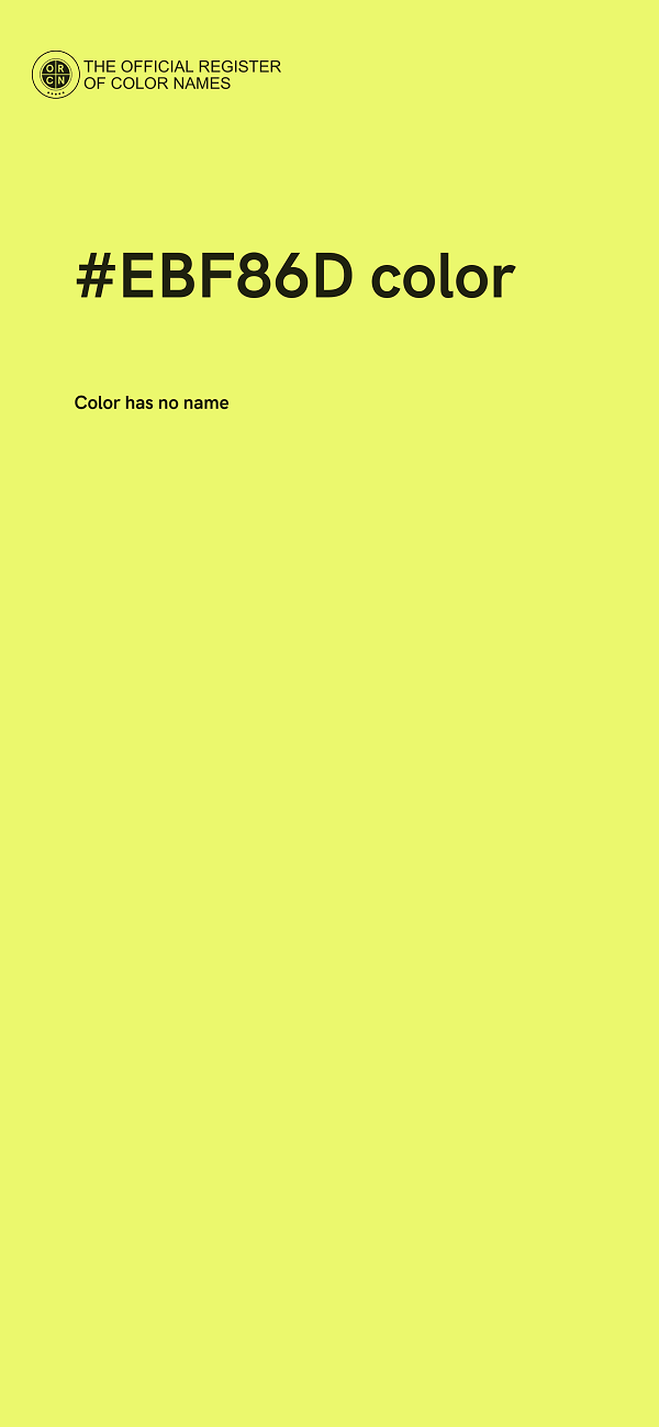 #EBF86D color image