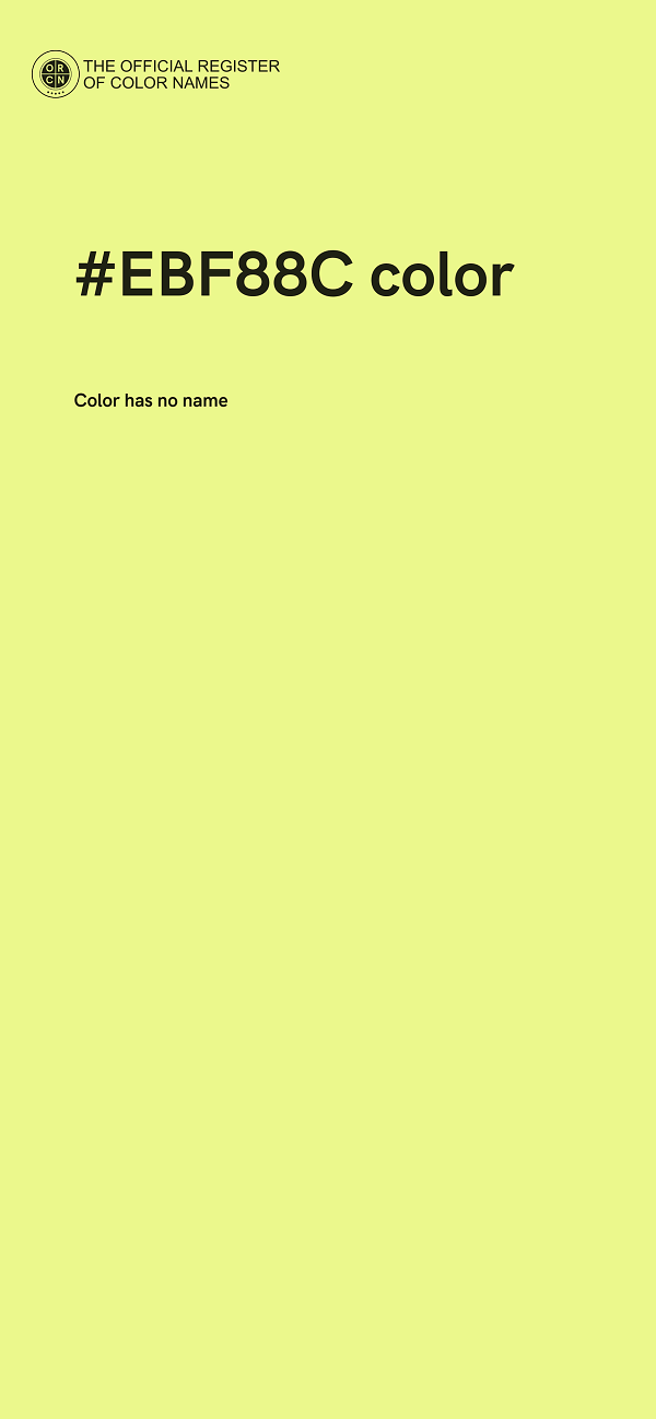 #EBF88C color image