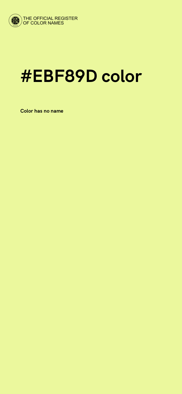 #EBF89D color image