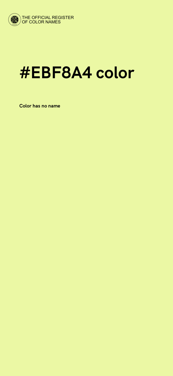 #EBF8A4 color image