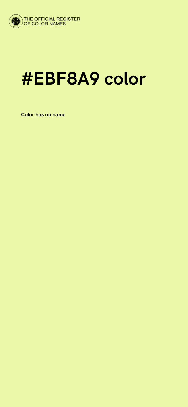 #EBF8A9 color image