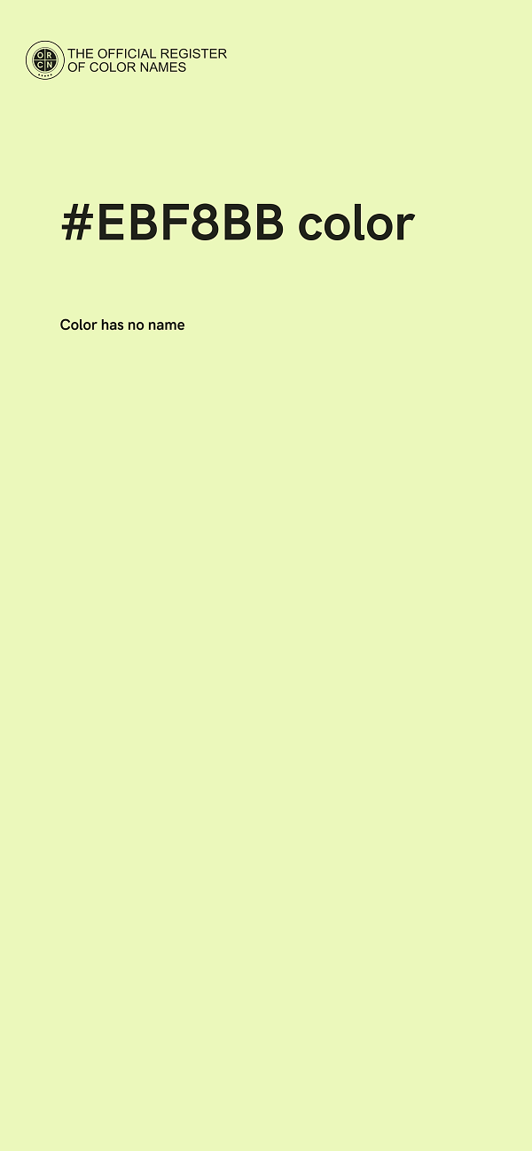 #EBF8BB color image