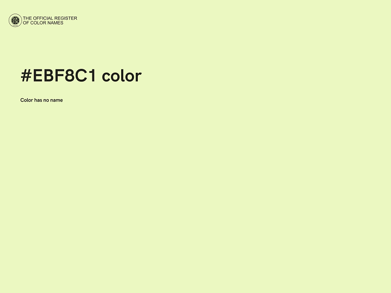 #EBF8C1 color image